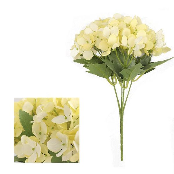

artificial hydrangea floral fake flower 5 heads 1 bunch dinning table decor prop1