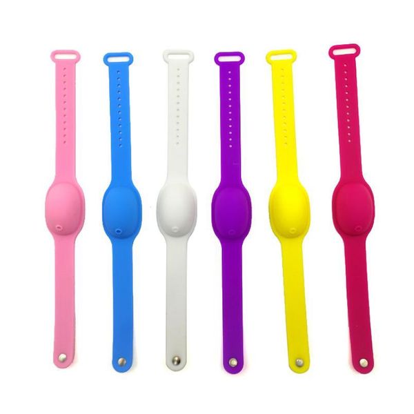 

kid liquid wristband hand pumps disinfectant sanitizer dispenser bracelet wristband hand sanitizer sile jllfun, Black;brown