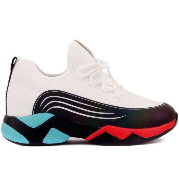 

female casual guja-shoes with high red background v23p, Black