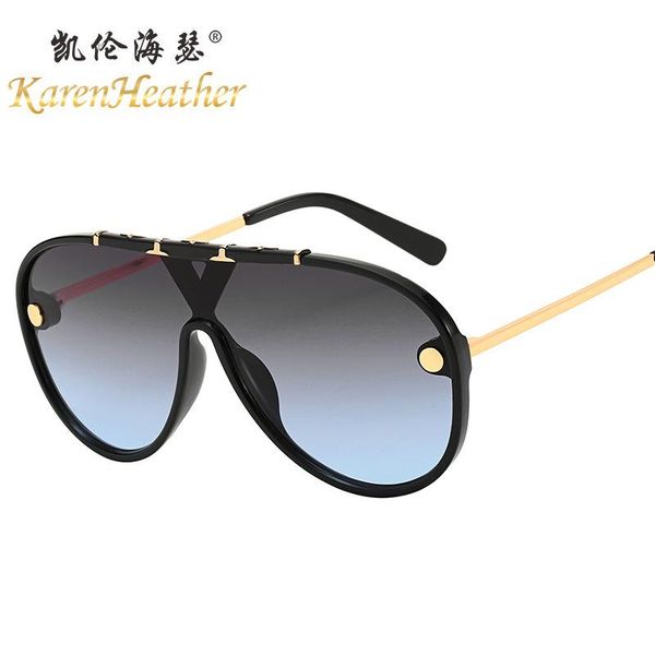 

sunglasses 2021 women vintage one-piece men fashion glasses gafas de sol hombre lentes mujer, White;black