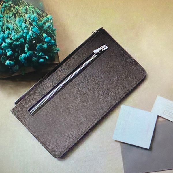 

m60508 long card holder fashion women coin purse real leather man wallets main credit clutches, Red;black