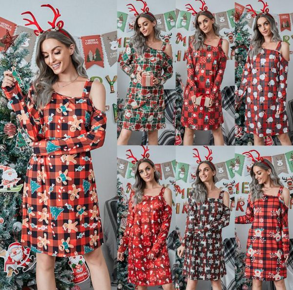 

women cristmas dress autumn winter new casual dresses christmas long sleeve dress, Black;gray