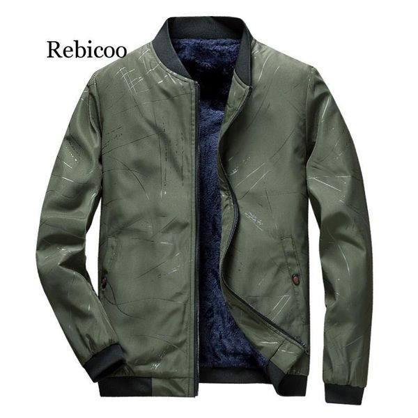 

new mens jackets casual plus velvet warm coat stand collar brand clothing comfortable jackets male velvet thickening qualtiy, Black;brown
