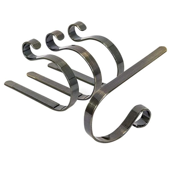 

4pcs metal christmas stocking holder hooks fireplace hanger with non-skid design xmas hanging holder