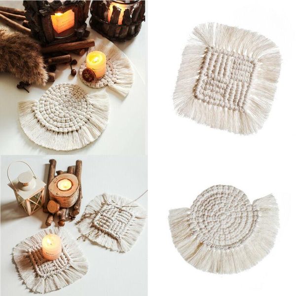 

round insulation pad placemat table vase cup mat woven kitchen home diy