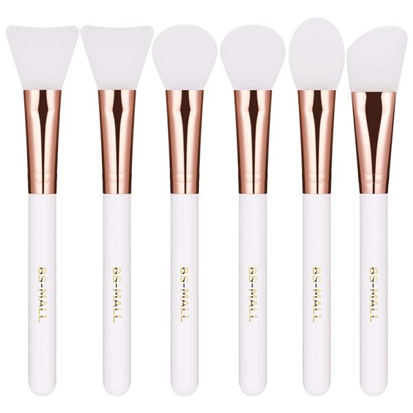 

professional makeup brush set 6 white foundation brush blush mixed eye shadow lip makeup brush set tool