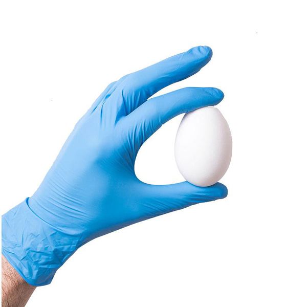 

rubber wholesale 100 pcs latex nitrile disposable powder gloves non sterile ambidextrous comfortable industrial whi