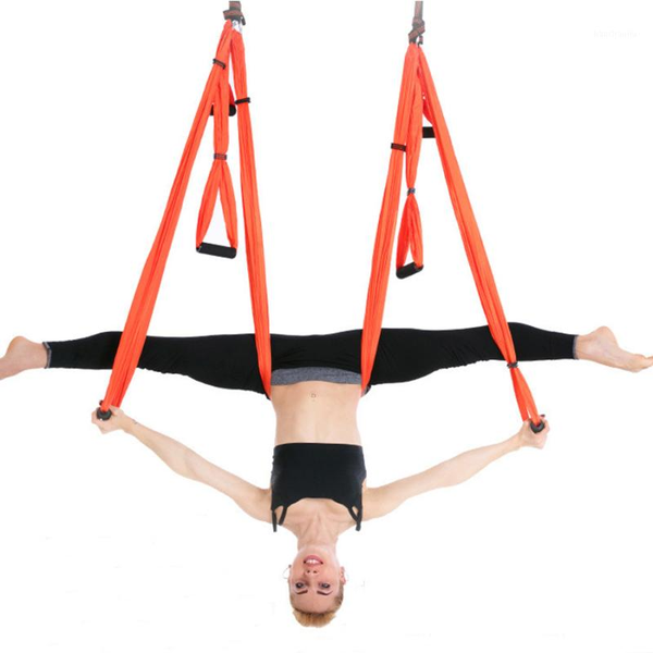 

resistance bands aerial yoga hammock home gym workout air 6 handles with extend stap excellent quality1