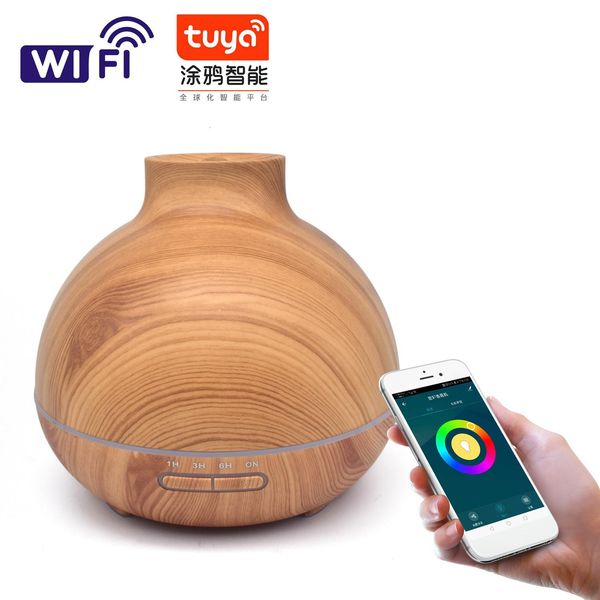 

400ml smart wi fi essential oil diffuser app control works with alexa google home aromatherapy diffusers cool mist humidifier w h sqcfmd