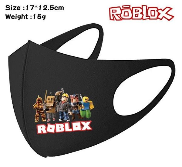 

2021 cycling face mask virtual world roblox doll doll masks large collection mask surrounding game mask fortress night, Black