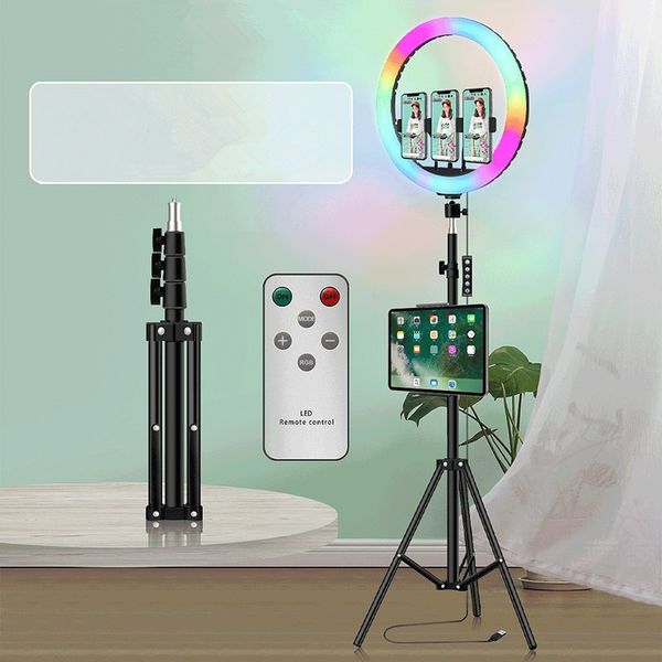 

live fill light 12 inch rgb fill light net celebrity beauty live support mobile phone led ring light
