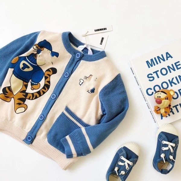 

knitted km625 autumn cashmere 2020 children's cartoon cardigan 1to5t2ow, Black