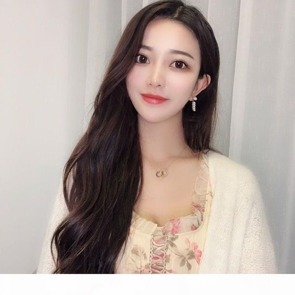 

long straight synthetic wig mixed brown and blonde long wigs for white black women middle part nature wigs, Black;brown