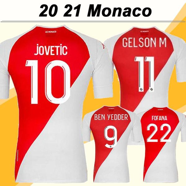 

20 21 as monaco jovetic fabregas mens soccer jerseys gelson. m golovin fofana home football shirt tchouameni glik keita balde short sleeve, Black;yellow