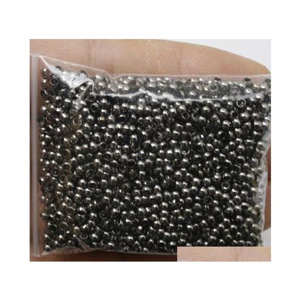 

12gram black crimp metal spacer beads findings h0278 qyzgh, Bronze;silver