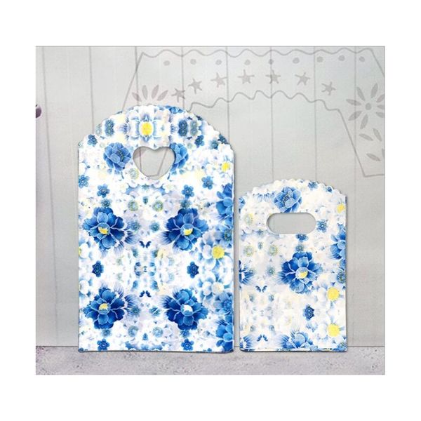 

50шт много мульти узор доступно небольшой полиэтиленовый пакет с ручкой сердца пластиковые подарочные сумки мини ювелирных изделий упаковочн