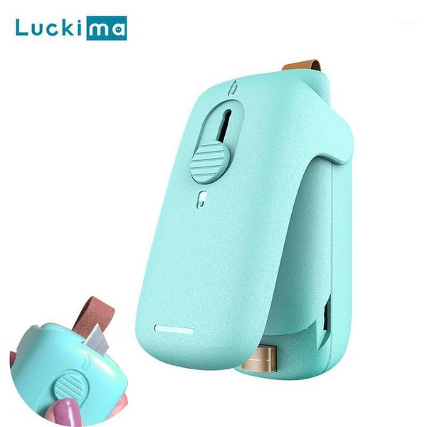 

vacuum food sealing machine 2 in 1 mini slide heat sealer portable capper saver household handheld packing for various plastic bags1