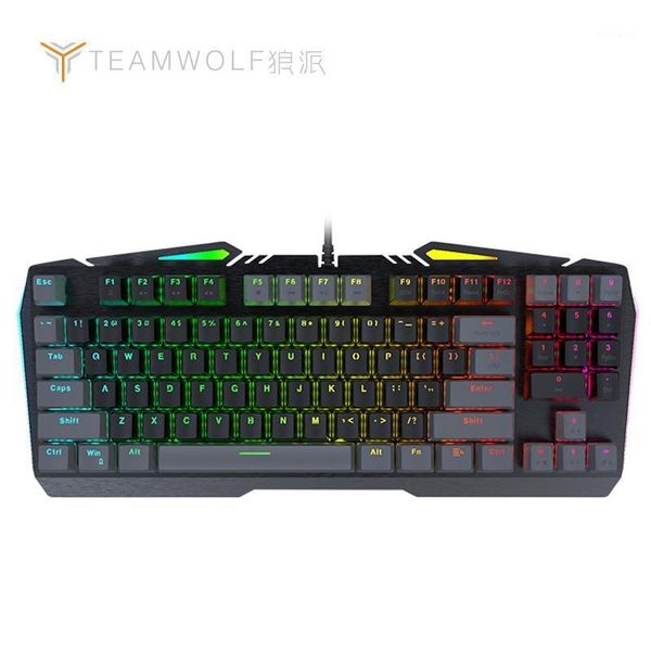 

keyboards profession gaming mechanical keyboard rgb backlit 89 keys optical axis wired for computer gamer1