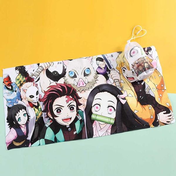 

towel 40*80cm anime demon slayer kimetsu no yaiba soft comfortable cotton face for bathroom spa gym sports bath
