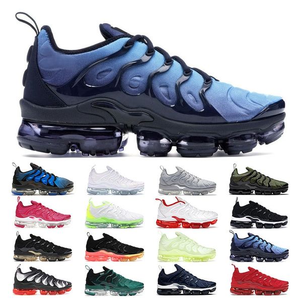 

plus tn running outdoor shoes men women triple black white fresh university red coconut milk hyper royal sports sneakers trainer size 36-47