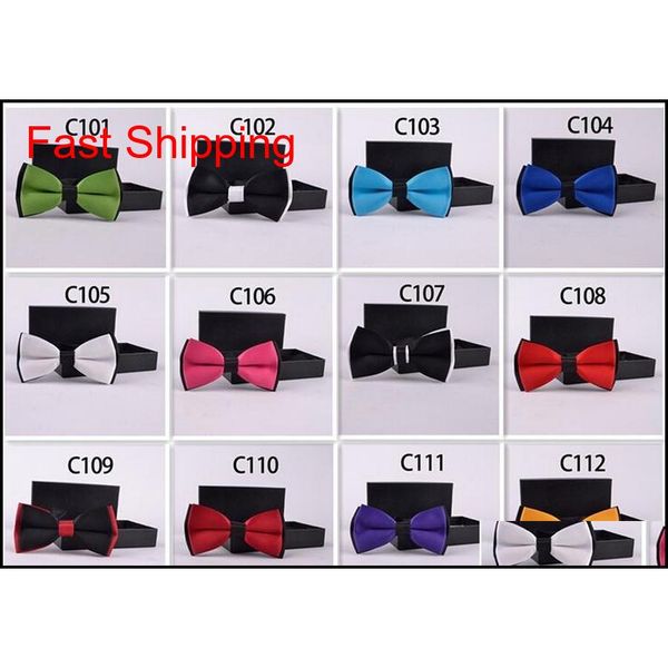 

men's bow ties solid color plain satin skinny ties groom necktie silk jacquard qyldis nana_shop, Black;gray