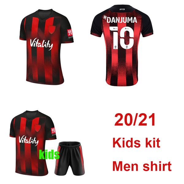 

20 21 afc soccer jerseys home 2020 2021 men man kids boys kit king brooks billing l.cook lerma football shirts, Black
