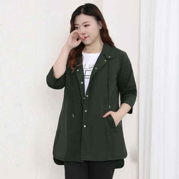 

4xl to 10xl extra plus size jackets women three quarter sleeve asymmetrical pockets spring autumn casual coats t37141, Black;brown