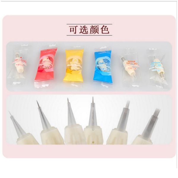 

10pcs (screw) cartridge needles candy for rotary machine gun permanent tattoo makeup eyebrow lips mts micro needles em jllajv