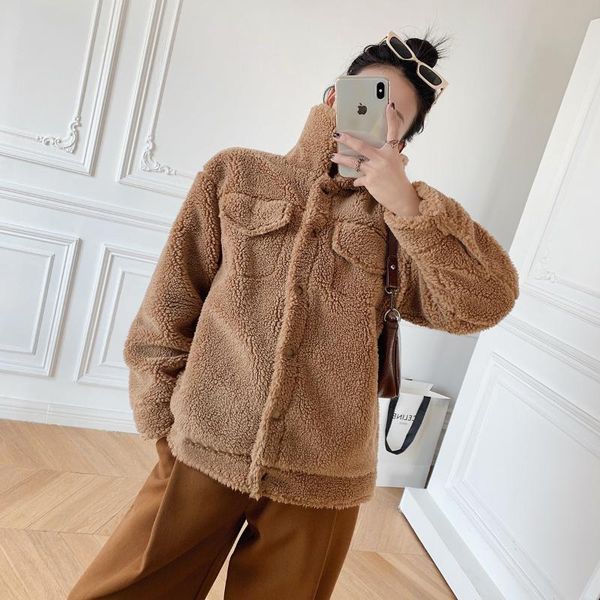 

women coat 2020 new long-sleeved single-breasted lapel coat, Black