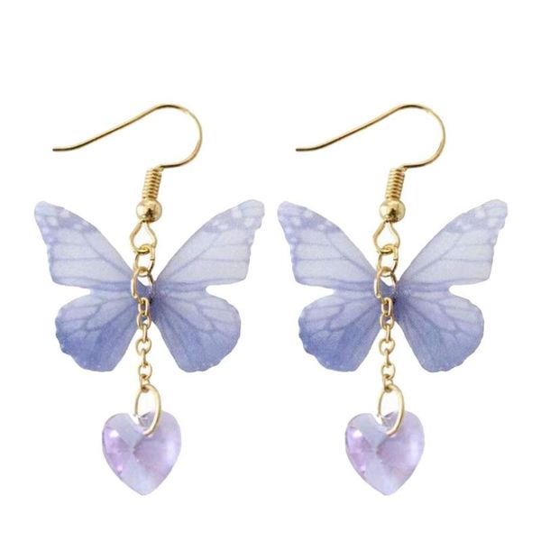 

2020 new fashion gilrs women summer asymmetric butterfly alloy earrings long paragraph wing earriing jewelry brincos bijoux, Golden;silver