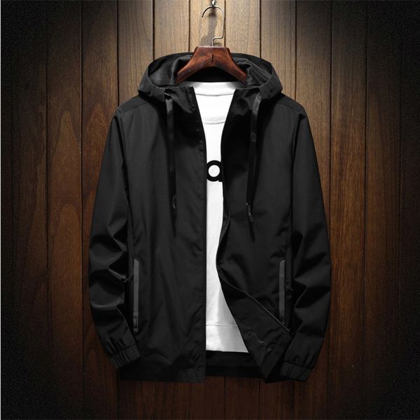 

waterproof men autumn windproof jackets spring casual coats bomber jacket fashion hooded male slim fit hoody outwear k341, Black
