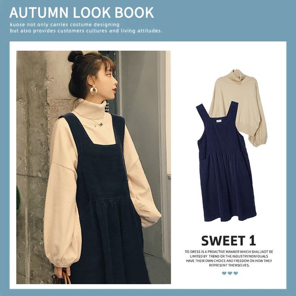 

foreign style pregnant women's sweaters with straps dresses fashionable suits mom personality new autumn and winter clothes 2020, White