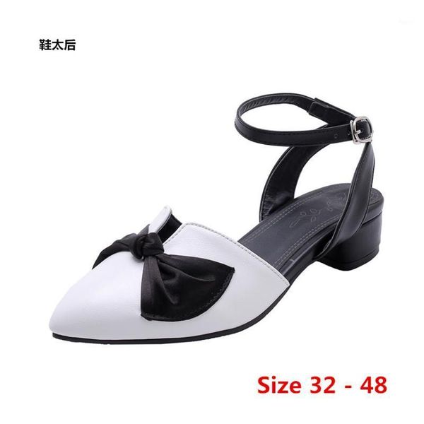 

slingbacks low heels women scarpin sandals ladies low heel shoes woman pumps ankle strap small big size 32 - 481, Black