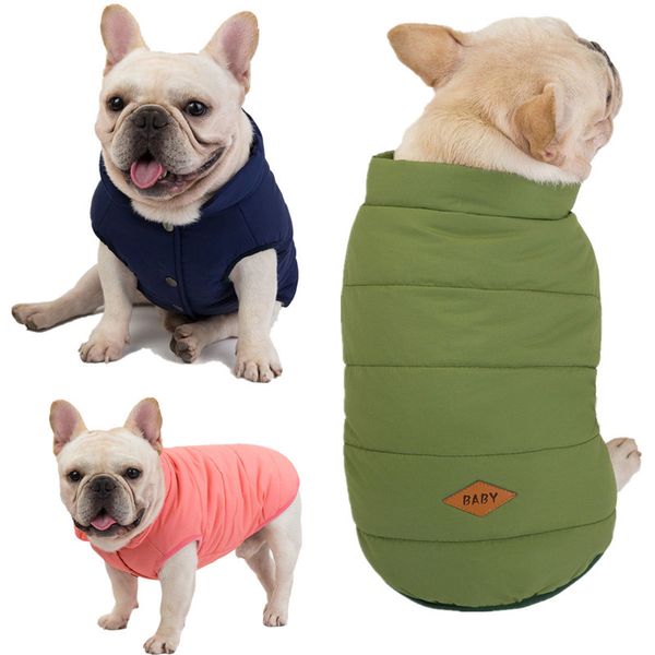 Vestiti del cane dell'animale domestico Cappotto caldo del cane di inverno di modo per i giubbotti del bulldog francese Accessori per cani dell'abbigliamento del cane DHL libera il trasporto