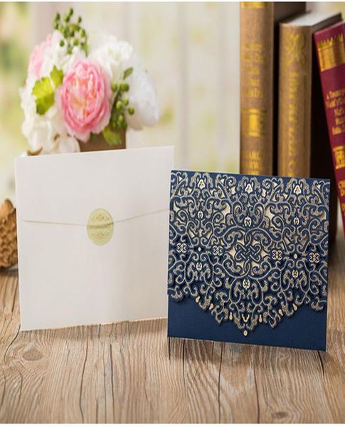 

1 шт. синяя красная роскошь флора лазерная срезанная свадьба пригласительный билет детские душевые принт свадьба конверты события вечеринка