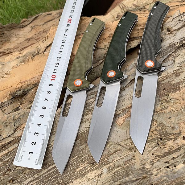 TUNAFIRE GT957 Coltelli pieghevoli multi-funzionali D2 Blade in acciaio Micarta Maniglia EDC Camping Caccia a caccia coltelli