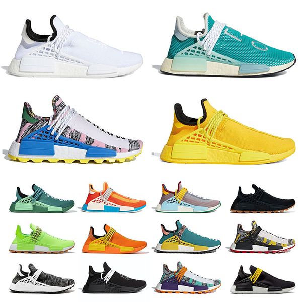 

nmd human race trainers extra eye running shoes pharell williams bold orange bright yellow chocolate legacy purple men women sport sneakers