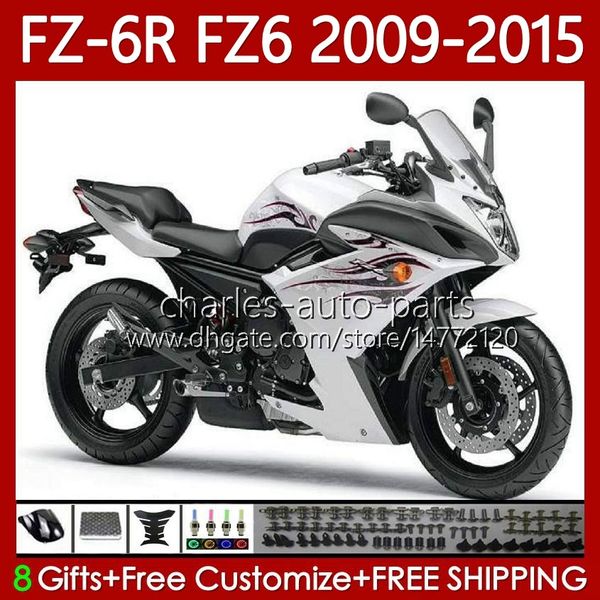 Kit carrozzeria per YAMAHA FZ6 FZ 6R 6N 6 R N 600 FZ-6R FZ600 Rosso bianco FZ6R 09 10 11 12 13 14 15 Carrozzerie 103No.74 FZ6N 2009 2010 2011 2012 2013 2014 2015 FZ-6N 09-1 5 Carenatura OEM