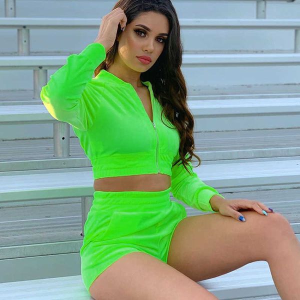 

women's tracksuits 2022 spring and autumn style fashion short sports leisure cashmere sweater set, Gray