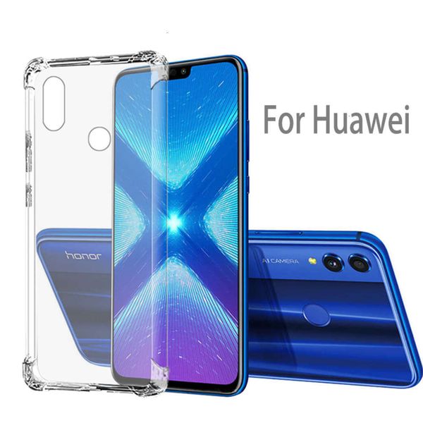 

mobile phone transparent shockproof silicone cover, huawei honor tpu soft mobile phone cover 8a, 8c, 8s, 8xc to s x8vfe1