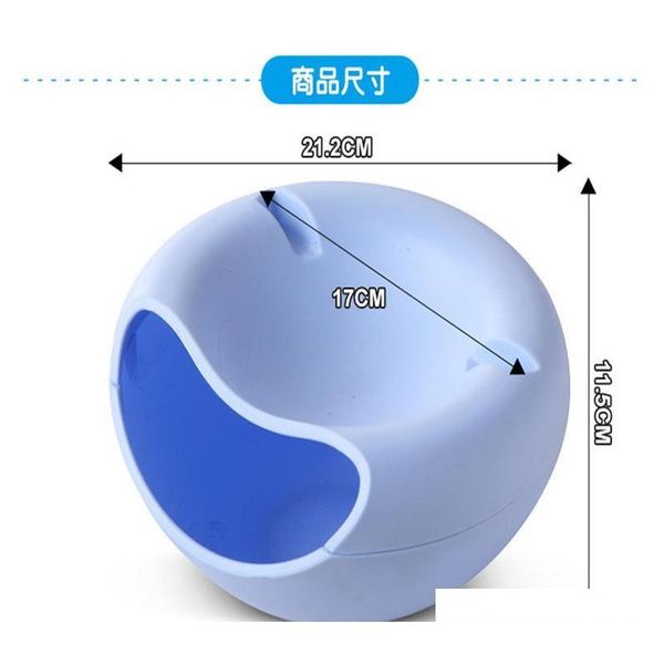 

new style creative plastic lazy fruit bowl for seeds nuts and dry fruits double floo jllrld loveshop01