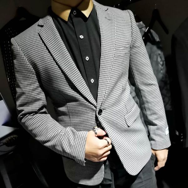 

плед мужская blazer серый узор blazer masculino уникальная вечеринка homme мужские спортивные пальто терно masculino slim fit check, White;black