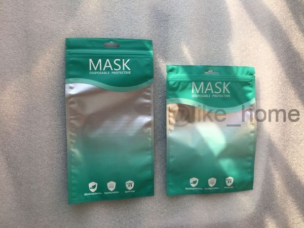 

package retail box packing packaging protective opp only bag zipper pouches zip lock bags for disposable face mask masks