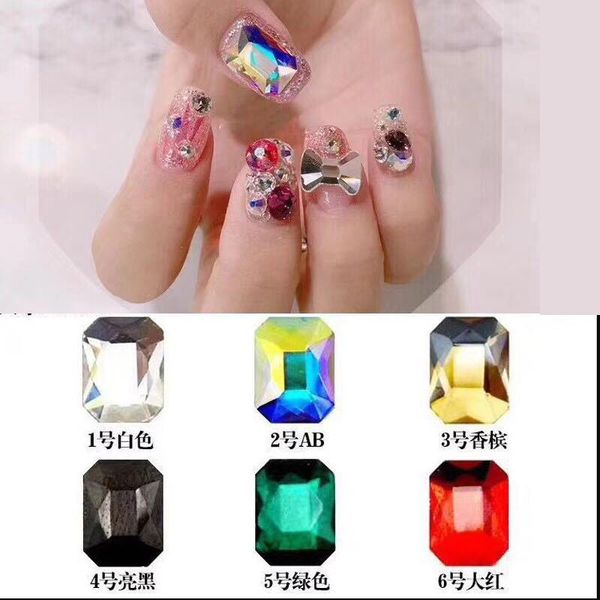 

nail art decorations 20 pcs glass rhinestones flat-back stones fancy crystals crystal ab rhinestones, non fix glitter stone, Silver;gold