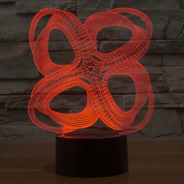 

3d nightlight abstract circle spiral bulbing night light hologram illusions 7 colors change decor lamp drop inoutlet1gqm