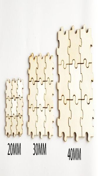 

50 шт. 20 30 40 мм натружная деревянная головоломка формы деревянный чип для аксессуаров ручной работы diy craft детские рисунки материалы w