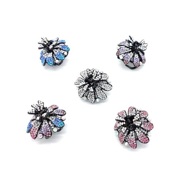 

crystal rhinestone hair clip hair accessories girl barrette wedding crown flower hair jewelry for women jewelry pony tai bbyzaj, Slivery;golden