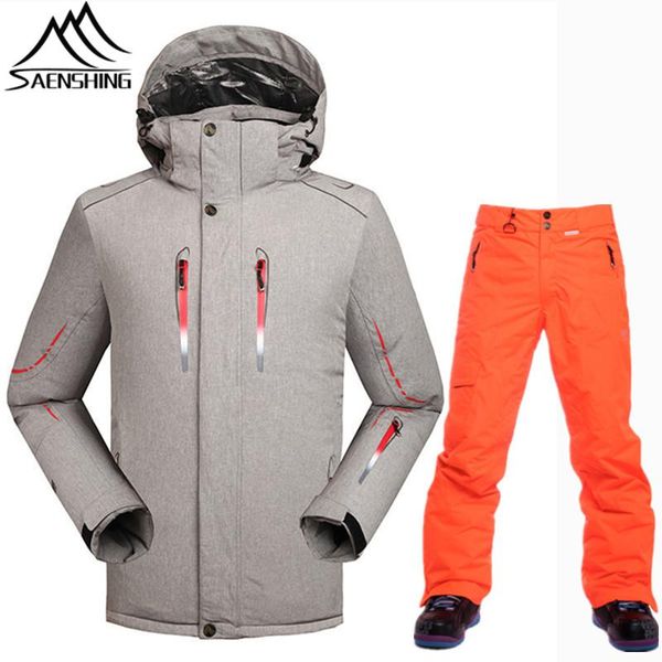 

skiing jackets saenshing -30 degree warm ski suit men snowboarding suits waterproof 10k jacket snowboard pants outdoor clothing