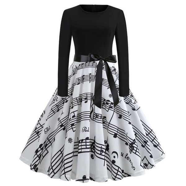 

hepburn new print dress ladies' favorite trendy fashion high-end atmosphere grade everybody loves so good, Black;gray