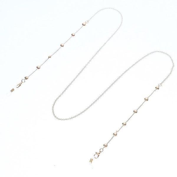 

2020 chic fashion simple gold color heart beads reading glasses chain eyeglass cord holder lanyard strap sunglasses accessories h jllhfa